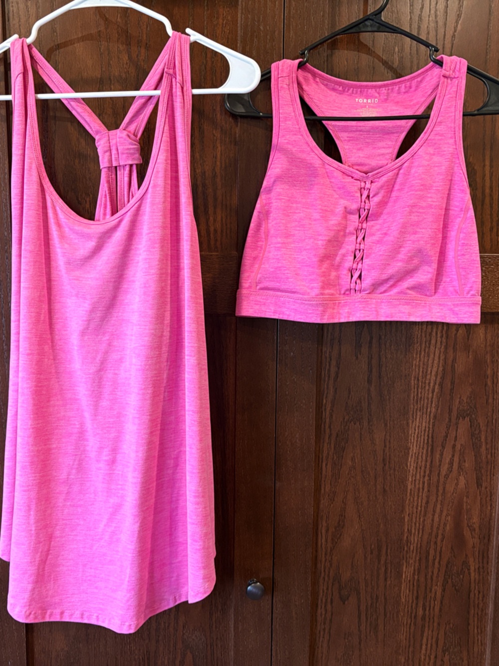 Torrid Active Hot Pink Tank Top & Bralette Set